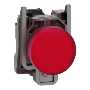   Schneider Electric Harmony XB4 - XB4BVG4 - komplett fém LED jelzőlámpa, Ø22, 120VAC, piros