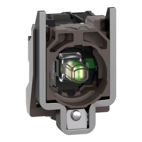   Schneider Electric Harmony XB4 - ZB4BW0B11 - fém jelzőlámpa és érintkező blokk rögzítő aljzattal, LED-es, 1NO, 24VAC/DC, fehér