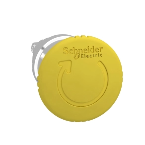   Schneider Electric Harmony XB4 - ZB4BS55 - fém nyomógomb fej, Ø22, Ø40 gombafejű, forgatásra kioldó, sárga