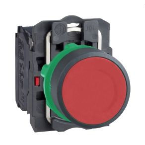 Schneider Electric Harmony XB5 - XB5AA42 - komplett műanyag nyomógomb, Ø22, visszatérő, 1NC, piros