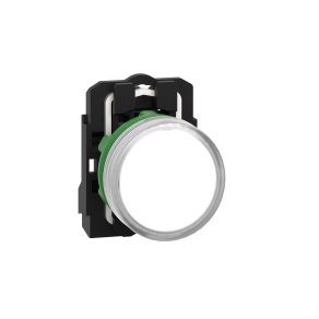 Schneider Electric Harmony XB5 - XB5AVB1 - komplett műanyag LED jelzőlámpa, Ø22, 24VAC/DC, fehér