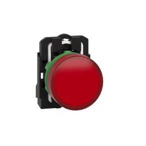   Schneider Electric Harmony XB5 - XB5AVB4 - komplett műanyag LED jelzőlámpa, Ø22, 24VAC/DC, piros