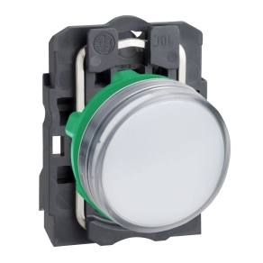   Schneider Electric Harmony XB5 - XB5AVM1 - komplett műanyag LED jelzőlámpa, Ø22, 230VAC, fehér