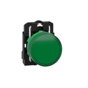 Schneider Electric Harmony XB5 - XB5AVM3 - komplett műanyag LED jelzőlámpa, Ø22, 230VAC, zöld