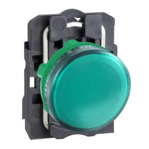   Schneider Electric Harmony XB5 - XB5AV63 - komplett műanyag BA9s foglalatos jelzőlámpa, Ø22, 250V, zöld