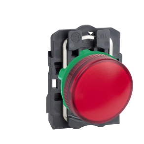   Schneider Electric Harmony XB5 - XB5AV64 - komplett műanyag BA9s foglalatos jelzőlámpa, Ø22, 250V, piros