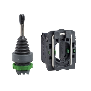 Schneider Electric Harmony XB5 - XD5PA22 - XD5 komplett műanyag joystick, Ø22, 2 irányú, visszatérő, 1NO irányonként, csavaros csatlakozás