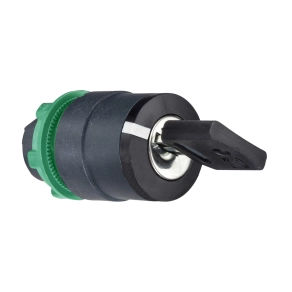 Schneider Electric Harmony XB5 - ZB5AG2 - műanyag választókapcsoló fej, Ø22, 455 kulcsos, bal pozícióban kivehető, 2 állású