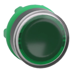 Schneider Electric Harmony XB5 - ZB5AW333 - műanyag világító nyomógomb fej, Ø22, visszatérő, beépített LED - hez, zöld