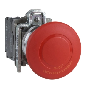   Schneider Electric Harmony XB4 - ATEX D - XB4BT845EX - komplett gombafejű vészkioldó 40mm, Ø22, fém, 1NO+1NC, piros, húzásra oldó