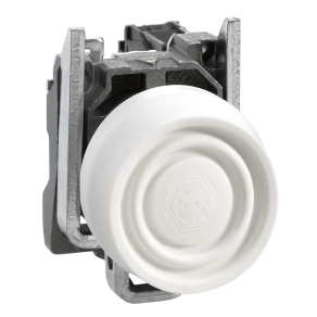   Schneider Electric Harmony XB4 - ATEX D - XB4BPS11EX - komplett nyomógomb, Ø22, fém, 1NO, fehér, színes védőspkával