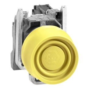   Schneider Electric Harmony XB4 - ATEX D - XB4BPS51EX - sárga nyomógomb Ø 22 - visszatérő - 1 NO - ATEX