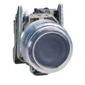   Schneider Electric Harmony XB4 - ATEX D - XB4BP21EX - komplett nyomógomb, Ø22, fém, 1NO, fekete, átlátszó védőspkával