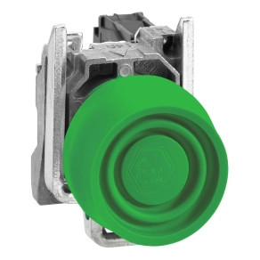   Schneider Electric Harmony XB4 - ATEX D - XB4BPS31EX - komplett nyomógomb, Ø22, fém, 1NO, zöld, színes védőspkával