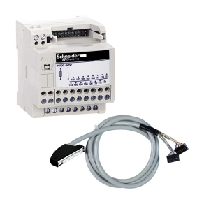   Schneider Electric Modicon ABE7 - ABE7H34E200 - elosztóblokk készlet, 2db Economy ABE7H20E000 + HE10 Y kábel 2m, PLC-hez és X80 digitális kártyához