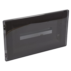   Legrand Practibox3 süllyesztett kiselosztó, átlátszó füstszínű ajtóval, védőföld és nulla elosztókapoccsal, 1 sor 18 modul, 234x422 - 401756