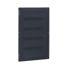   Legrand Practibox3 süllyesztett kiselosztó, átlátszó füstszínű ajtóval, védőföld és nulla elosztókapoccsal, 4 sor 72 modul, 742x422 - 401759