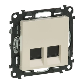   Legrand Valena Life 2xRJ45 Cat. 5e UTP csatlakozóaljzat, elefántcsont - 753241