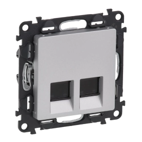   Legrand Valena Life 2xRJ45 Cat. 6 UTP csatlakozóaljzat alumínium - 753343