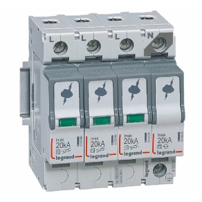 Legrand túlfeszültség-levezető T2 20KA 3P+N NR - 412227