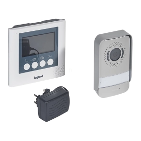   Legrand 2 vezetékes színes videó kaputelefon szett, 1 v. 2 lakásos, 4, 3"-os beltéri egységgel - 369110