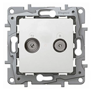   Legrand Niloé RJ11 + RJ45 Cat.5 UTP csatlakozóaljzat, fehér - 764570