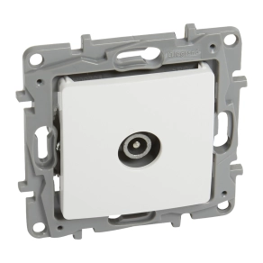 Legrand Niloé TV aljzat, átmenő (14 dB), fehér - 764552