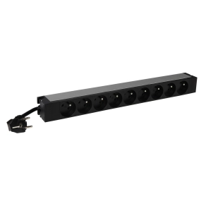 Legrand elosztósor 19"/1U normál KIM:9xFR - 646810