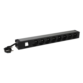   Legrand elosztósor 19"/1U állapotjelzős kapcsolóval KIM:8xFR - 646822