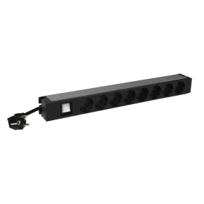   Legrand elosztósor 19"/1U állapotjelzős kapcsolóval KIM:8xSHK - 646823