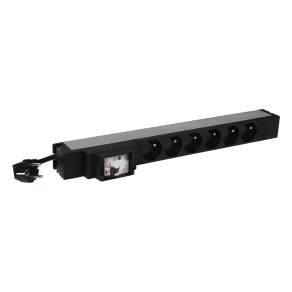   Legrand elosztósor 19"/1U hibaáram- és túláram védelemmel KIM:6xF - 646833