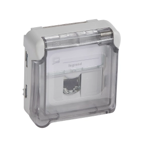   Legrand Plexo 55 1XRJ45 aljzat Cat.6a STP csapófedéllel - 69559
