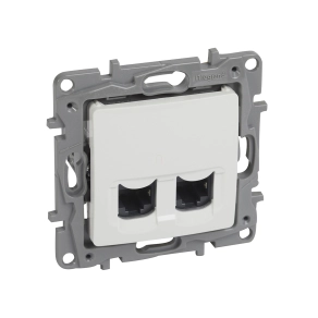   Legrand Niloé 2xRJ45 Cat.6 FTP körmös aljzat, fehér - 764578