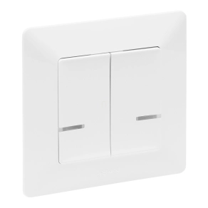   Legrand Valena Life-Netatmo okos kettős kapcsoló (végrehajtó), nulla (N) vezető bekötéssel, 1-es kerettel, fehér - 752188