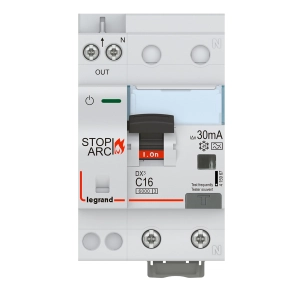   Legrand DX3 Stop Arc Íveszárlat érzékelő kombinált áram-védőkapcsoló C16 10000A alsó betáp BIC - 415967