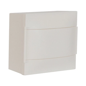   Legrand PractiboxS 1 sor 8 modul, falon kívüli kiselosztó, fehér ajtóval, védőföld és nulla elosztókapoccsal - 134208