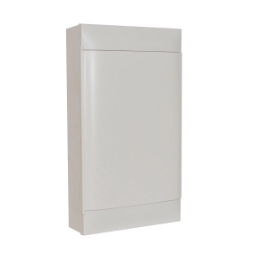   Legrand PractiboxS 3 sor 12 modul, falon kívüli kiselosztó(650°C), fehér ajtóval, védőföld és nulla elosztókapoccsal - 135203