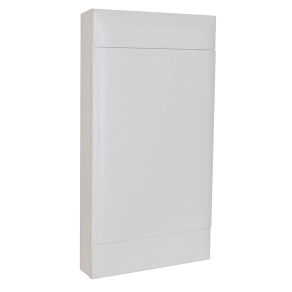   Legrand PractiboxS 4 sor 12 modul, falon kívüli kiselosztó(650°C), fehér ajtóval, védőföld és nulla elosztókapoccsal - 135204