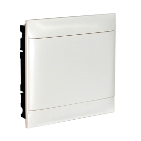   Legrand PractiboxS 2 sor 18 modul, gipszkartonba süllyeszthető kiselosztó(850°C), fehér ajtóval, védőföld és nulla elosztókapoccsal - 137167