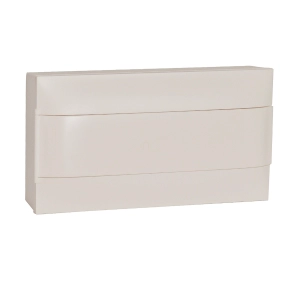   Legrand PractiboxS 1 sor 18 modul, falon kívüli kiselosztó(650°C), fehér ajtóval, védőföld és nulla elosztókapoccsal - 137206