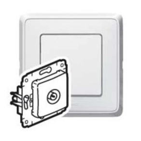   Legrand Cariva fehér TV aljzat, 1, 5dB végzáró, csillagpontos keret nélkül - 773678