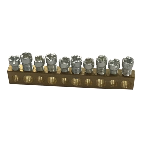   Legrand PractiboxS 10 kötési pont, 5x16mm² + 5x10mm², kiegészítő csupasz sárgaréz PE/N elosztókapocs; Icc=6 kA - 134807