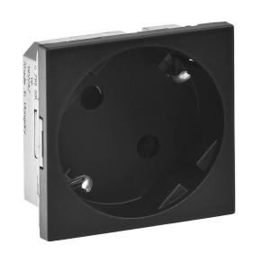   Legrand Program Mosaic 2P+F dugalj 45°-ban elforgatott, fekete - 079355L