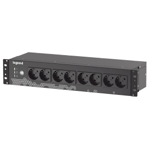   Legrand Keor PDU 19" szünetmentes elosztósor 800 VA 480 W BEM: C14 aljzat + C13-SCH kábel KIM: 8xSchuko USB-B kommunikációs port-feke - 311018