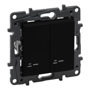   Legrand Niloé Step csillárkapcsoló jelzőfénnyel, 10AX, fekete - 863515