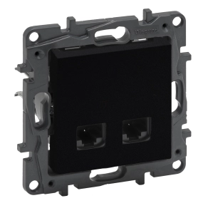 Legrand Niloé Step 2xRJ45 Cat.6 UTP aljzat fekete - 863564