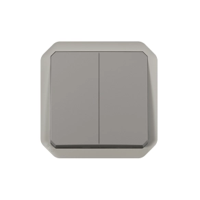   Legrand Plexo 55 kettős váltókapcsoló 10A, szürke - 069525L
