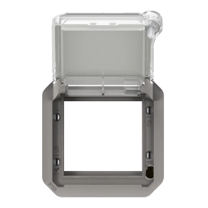   Legrand Plexo 55 Program Mosaic adapter füstszínű csapófedéllel, zárható, szürke - 069579L