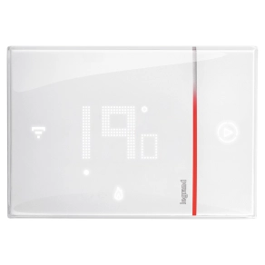   Legrand Smarther2 okos termosztát süllyesztett fehér színű csavaros sorkapcsos (230V~ L+N) közvetlen Wi-fi csatlakozás/Netatmo - 49038