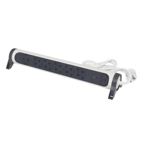   Legrand Premium elosztósor 6x2P+F, túlfeszültség-védelemmel, 1, 5 m vezetékkel, fehér/fekete - 694509